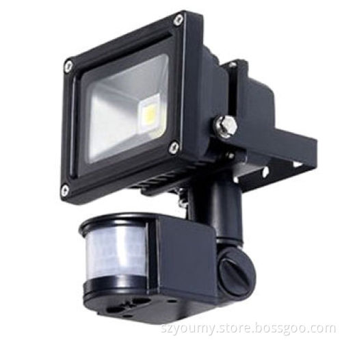 50W PIR Motion Sensor LED Landscape Lamp for Outdoor Use, Warm White, Black Shell